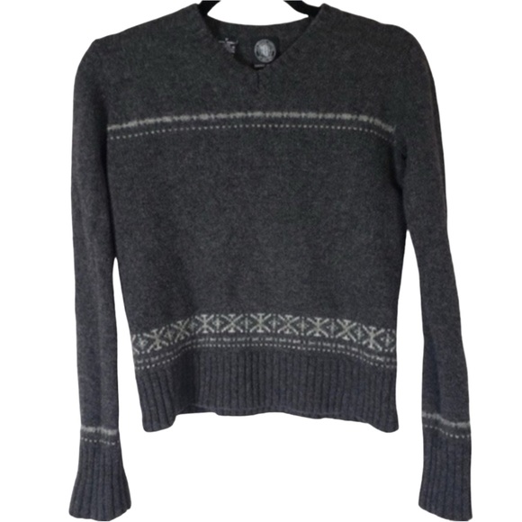 DKNY 100% wool v-neck knit sweater - Picture 1 of 5